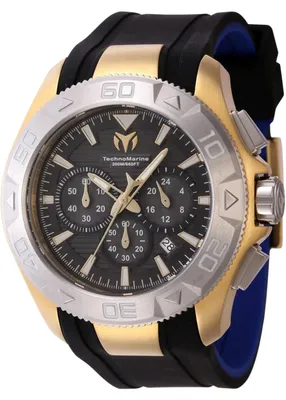 Obrázok produktu pre TechnoMarine UF6 TM-622005 Pánske Hodinky - Quartz Hnací Mechanizmus - Nerezová Oceľ s Čiernym Ciferníkom - 48 mm