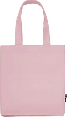 Immagine prodotto di Neutral O90003 | Borsa in twill / Shopping bag / Certificata Fairtrade - Colore: Rosa chiaro - Dimensioni: 38 x 42 x 7 cm