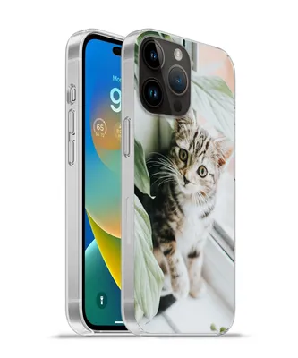 Produktbild von MuchoWow® Handyhülle Schutzhülle Hülle für Apple iPhone 14 Pro - Softcase Katze - Kätzchen - Pflanzen Silikon Softcase Handy Hülle - Umschlag