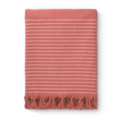 Produktbild von Byrklund Hamam-Handtuch Bath Basics – 100 x 180 – 100 % Baumwolle – Koralle