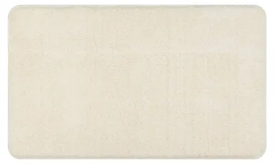 Image de Tapis de salle de bain SANTA, plaine, antidérapant, doux - blanc blanc 50x80 cm