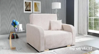 Produktbild von Wohnero24 Lirena 1 Schlafsessel mit Bettfunktion 80x195 cm – Cord Sessel ausziehbar 103x95 cm mit Bettkasten, kleines Gästebett, platzsparendes Einzelschlafsofa