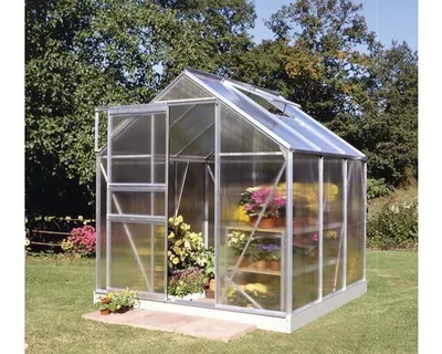 Produktbild von Gewächshaus Halls Popular 66 3,8 m² Hohlkammerplatten 4 mm 193x195 cm Aluminium