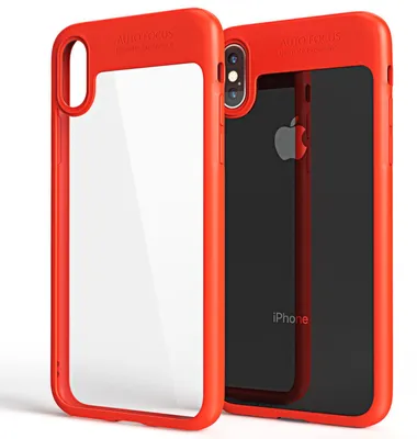 Obrázek produktu pro NALIA pouzdro pro iPhone X XS, tenké pevné pouzdro na mobilní telefon, zadní kryt, nárazník, červené