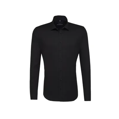 Produktbild von Seidensticker BUSINESS Herren Hemd Langarm Kent X-Slim Schwarz 40
