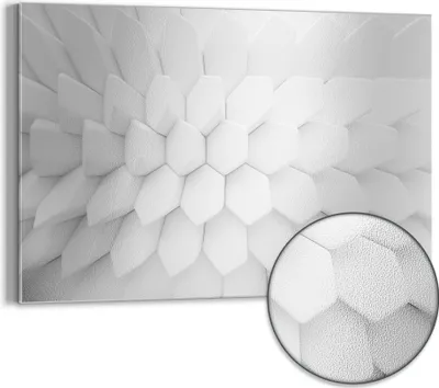Produktbild von DEQORI Magnettafel Metall 60x40 cm 'Hexagonale Harmonie' Whiteboard Pinnwand Büro