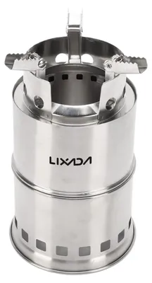 Produktbild von Medium Portable Stainless Steel Camping Stove Alcohol Stove Foldable Outdoor Cooking Stove for Backpacking Hiking Picnic BBQ Survival Adventure 01D