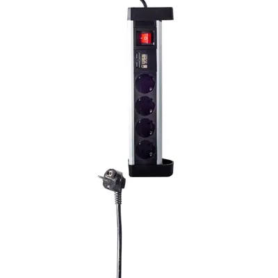 Image de Multiprise de table Shiverpeaks à 4 prises avec fonction de recharge USB