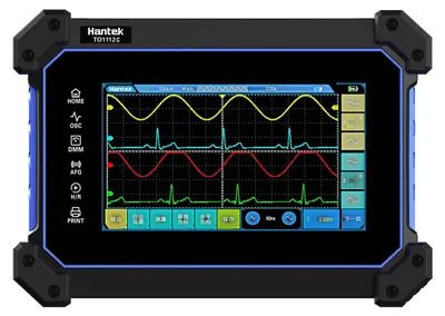 Oszilloskop 2-Kanal 110 MHz, 7 Zoll Touchscreen, Multimeter