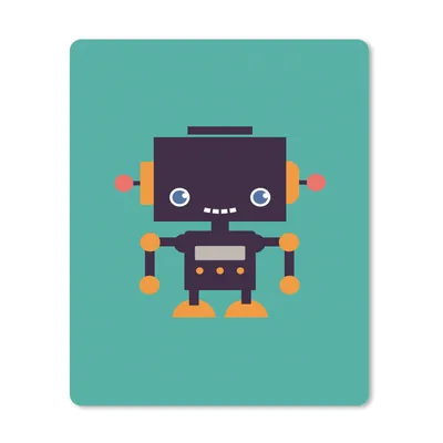 Produktbild von MuchoWow® Mauspad Mousepad Roboter - Gesicht - Antenne - Blau - Jungen 30x40 cm - Mousepads - Maus Mat - Pad - Mausunterlage - Mausmatten