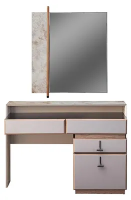 Image de Coiffeuse Coiffeur Miroir Console Gris