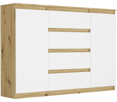 Obrázek produktu pro Komoda 140 cm zásuvky dveře skříňka FRAMIRE R-140-S4 artisan mix