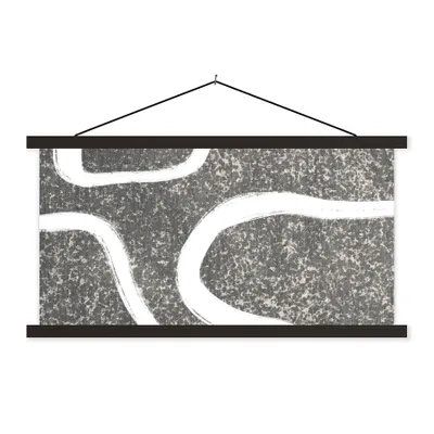 Produktbild von MuchoWow® Textilposter Abstrakt - Minimalismus - Design 60x30 cm mit schwarzem Rahmen - Textilien