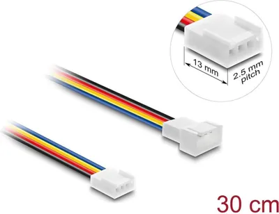 Zdjęcie produktu dla DELOCK Lüfter Verlängerungskabel PWM Stecker zu Buchse 4 Pin