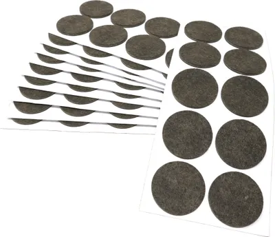 Produktbild von Adsamm® | 100 x selbstklebende Filzgleiter / Braun / Ø 45 mm / rund / Möbelgleiter aus Filz mit 3.5 mm Stärke