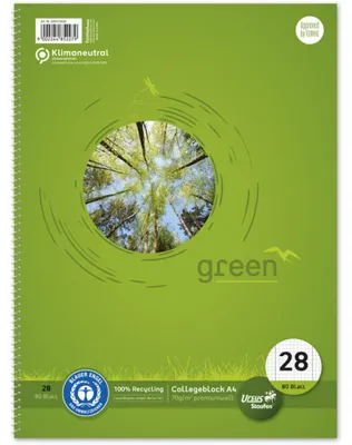 Produktbild von Staufen Collegeblock Green 608575020 DIN A4 70g kar. 80Bl