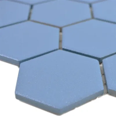 Produktbild von Keramikmosaik Bismarck R10B Hexagon Blau H51
