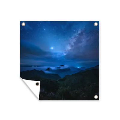 Obrázek produktu pro MuchoWow® Zahradní plakáty - Noc ze střechy světa - 200x200 cm - Zahradní dekorace
