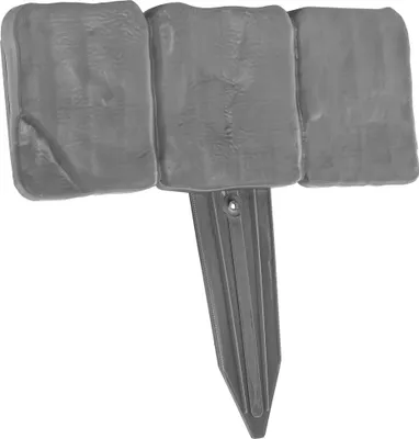 Produktbild von Gartenmauer Feldsteinmauer 2,5 m H 10 cm grau Kunststoff Gartenpalisade Beetumrandung Steinoptik