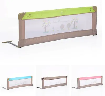 Zdjęcie produktu dla Barierka ochronna do łóżeczka Cangaroo, wymiary 130 x 43,5 cm, idealna do użytku w domu i w podróży, kolor zielony