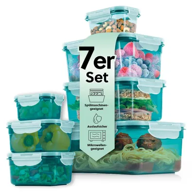 Produktbild von GOURMETmaxx Frischhaltedosen mit Deckel Klick-it 7-Dosen-Set | Aufbewahrungsbox