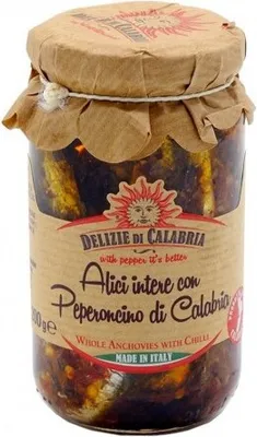 Produktbild von Sardellen mit Alicette Peperoncino 200g - Delizie di Calabria