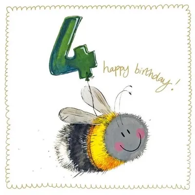 Image de Carte d'anniversaire 4 S539 Abeille - Alex Clark