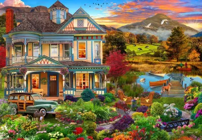 Imagen del producto de BLUEBIRD, Casa de juegos con jardín, 1000 piezas