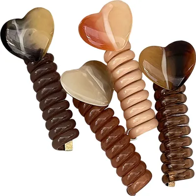 Produktbild von 4 Stück Haarseil, nicht beschädigende elastische Haargummis für Frauen und Mädchen, wiederverwendbar, rutschfest, geflochtenes Stirnband, Haarschmuck