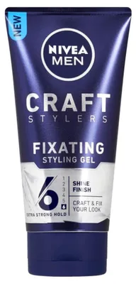 Produktbild von NIVEA Men Craft Stylers Fixating Styling Gel Shine Finish Quick and Easy Hair Styling with Extra Strong Hold 150ml