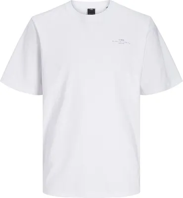 Obrázek produktu pro Jack & Jones 12256407 Tričko s krátkým rukávem, bílé, velikost S, pánské, bílé, velikost S