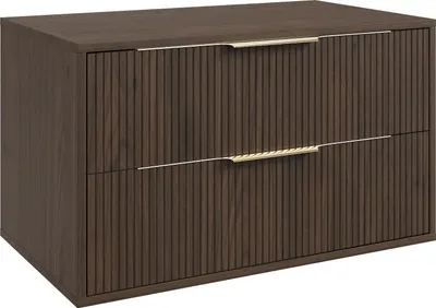 Immagine prodotto di Mobile lavabo Rimini 80 cm - Noce Marrone - Mobile bagno con cassetti