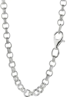 Produktbild von NKlaus Halskette 50cm Zwillingsanker Kette 925 Silber Collier 3,7mm breite Silberkette 15307