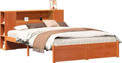 Obrázek produktu pro vidaXL Postel s úložným prostorem v čele postele, hnědá, 150 x 200 cm