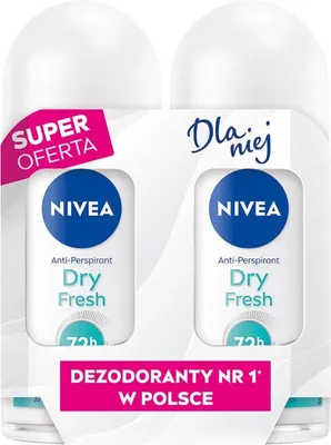 Produktbild von NIVEA DUO Dry Fresh Roll-on Antitranspirant für Frauen 2 x 50 ml