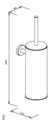Produktbild von Dietsche WC Wandgarnitur Metall chrom Quaruna 75 x 10 75 x 10, 754710
