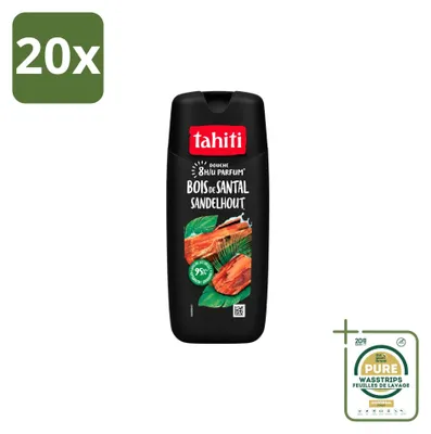 Zdjęcie produktu dla 20 sztuk żelu pod prysznic Tahiti, zapach drzewa sandałowego, pojemność 315 ml - zestaw ekonomiczny