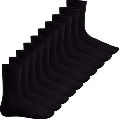Produktbild von Footstar EVERYDAY! 10 PAAR Damen Herren Socken - Schwarz 35-38