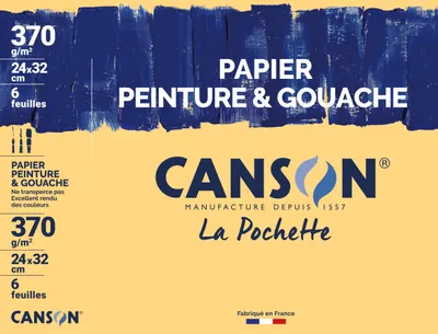 Obrázok produktu pre CANSON C400065406 Canson Zeichenpapier "Gouache & Malerei", 320 x 240 mm