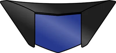 Produktbild von Glanzblauer Kinnbelüftungsschacht Airoh Spark