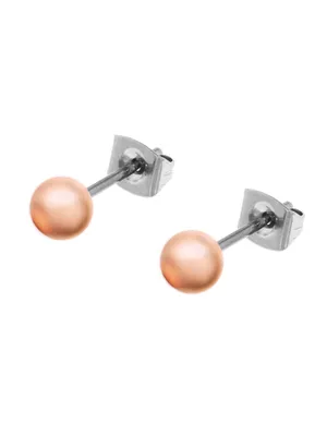 Produktbild von Boccia Damen Ohrstecker Kugel 0504-02 Titan roségoldplattiert