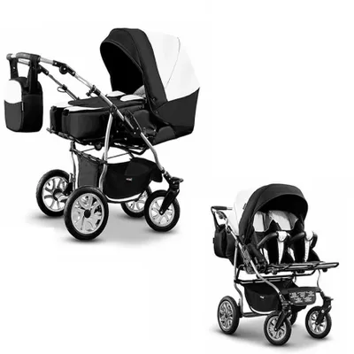 Produktbild von Zwillingskinderwagen 2 in 1 City Twin inkl. Sportsitze - 15 Teile -  in 19 Farben