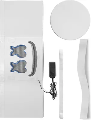 Image de Drôle de masque LED DJ masque de carnaval bleu - taille unique