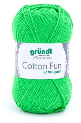 Produktbild von Gründl Baumwolle Fun Strickgarn/ Häkelgarn 100% Baumwolle ,50 g/115 m,NS: 3-4 12 Froschgrün
