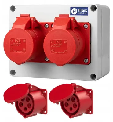 Produktbild von Baustromverteiler Aufputz PCE 32A 2x400V IP44, nicht angeschlossen