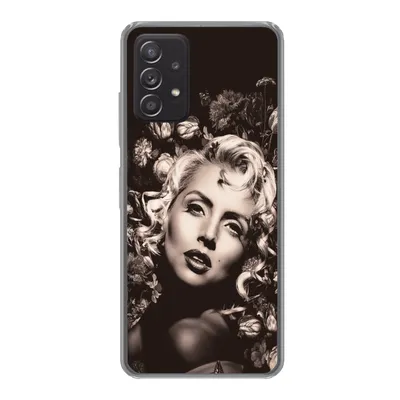 Produktbild von MuchoWow® Handyhülle Schutzhülle Hülle für Samsung Galaxy A53 5G Frau - Blumen - Schmetterling Silikon Softcase Handy Hülle - Schutzabdeckung
