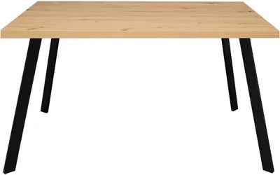 Produktbild von Esstisch rechteckig Ediva 1 200 x 100 x 75 Esszimmertisch Schwarz/Asteiche 13866-200