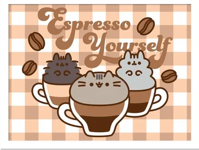 Obrázek produktu pro Pusheen - Gerahmtes Plakát "Espresso Yourself" PM11864 (30 cm x 40 cm) (Bunt)