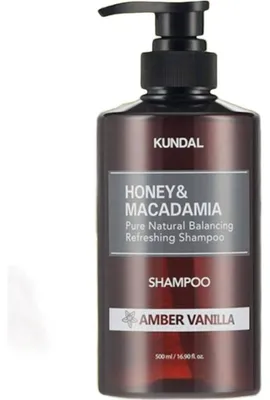 Productafbeelding van KUNDAL - Natuurlijke shampoo met honing en macadamia, Amber Vanilla, 500 ml
