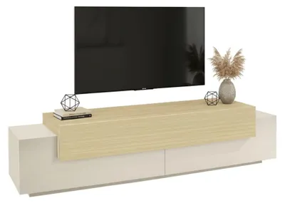 Produktbild von Dmora TV-Schrank Cassino 200x45x51,5 cm Beige, 3 Regale, 4 Fächer
